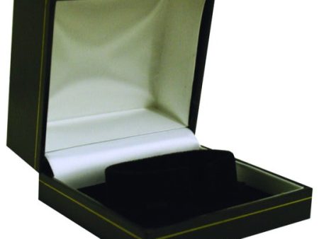 M&M LS55B Faux Leather Watch Box - Black With Gold Trim Hot on Sale