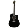 K1EBK Kona K1E Series Dreadnought Cutaway Acoustic Electric Guitar - Gloss Black Online