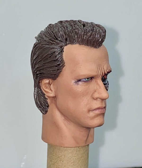 1:6 TOYS CUSTOM HOT MOVIE 散件 未來戰士 THE TERMINATOR (T1) - T800 頭雕 HEAD SCULPT (PIU80SA) For Discount