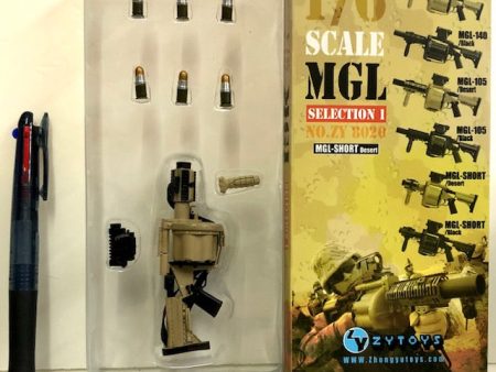 1 6 ZYTOYS MGL SELECTION 1 NO. ZY8020 TOY SHORT GUN MGL-SHORT DESERT 12‘ 軍人公仔用 現代槍械 武器 (PIU125 店) on Sale