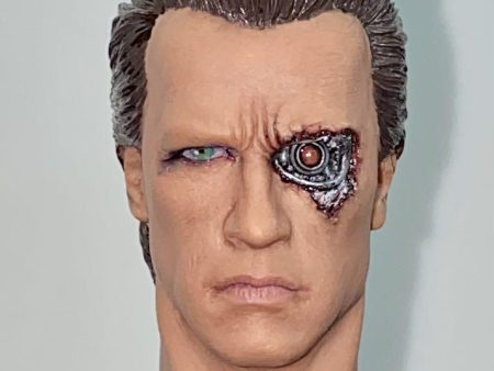 1:6 TOYS CUSTOM HOT MOVIE 散件 未來戰士 THE TERMINATOR (T1) - T800 頭雕 HEAD SCULPT (PIU80SA) For Discount