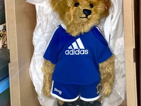 ADIDAS TEDDY BEAR GOLDEN BLOND 37CM STEIFF BUTTON IN EAR LIMITED EDITION OF 1500 PIECES EXCLUSIVELY FOR JAPAN C742-934 Online now