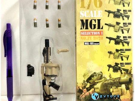 1 6 ZYTOYS MGL SELECTION 1 NO. ZY8020 TOY SHORT GUN MGL-105 DESERT 12‘ 軍人公仔用 現代槍械 武器 (PIU125 店) Hot on Sale