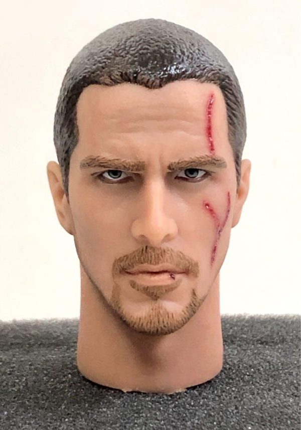 1 6 CUSTOM TERMINATOR SALVATION 未來戰士 JOHN CONNOR FINAL BATTLE VERSION CHRISTIAN BALE HEAD SCULPT 頭雕 (PIU-280SA) For 12” figure Supply