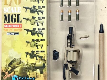 1 6 ZYTOYS MGL SELECTION 1 NO. ZY8020 TOY SHORT GUN MGL-140 DESERT 12‘ 軍人公仔用 現代槍械 武器 沙色 (PIU-125 店) For Cheap