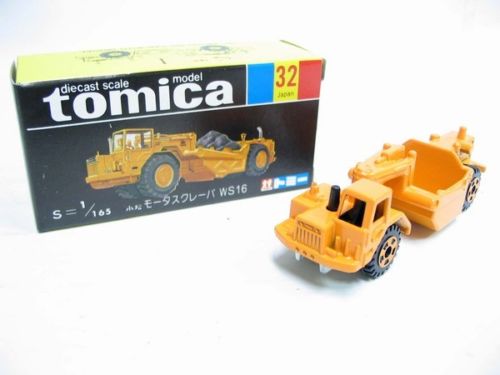 VINTAGE TOMICA 32 - KOMATSU MOTOR SCRAPER WS16 MADE IN JAPAN (PIU20) on Sale