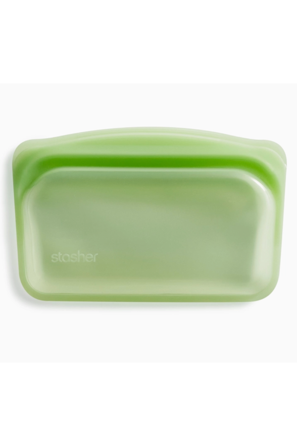 Stasher Reusable Silicone Bag - SNACK Rainbow Green Hot on Sale