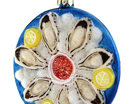 Glass Ornament - Plate of Oysters on Sale